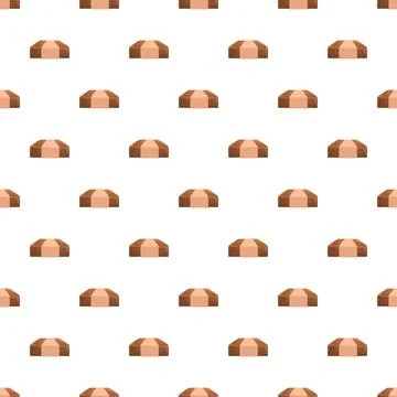 Repeating brown awning pattern creating a seamless background Stock Illustration