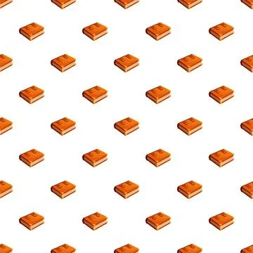 Repeating brown books creating continuous seamless pattern Stock Illustration