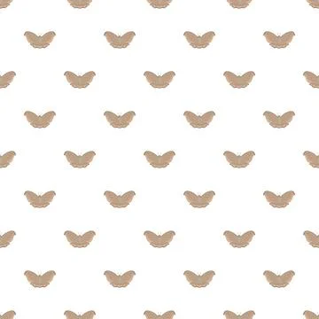 Repeating brown butterfly pattern creating a seamless background Illustrazione stock