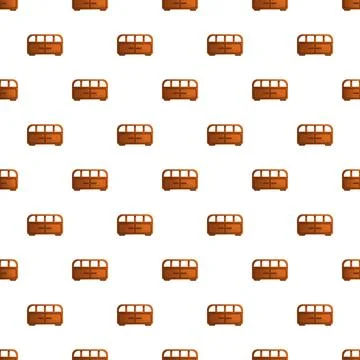 Repeating brown cabinet unit pattern on white background Stock Illustration