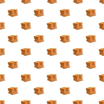 Repeating brown cardboard boxes seamless pattern Stockillustratie