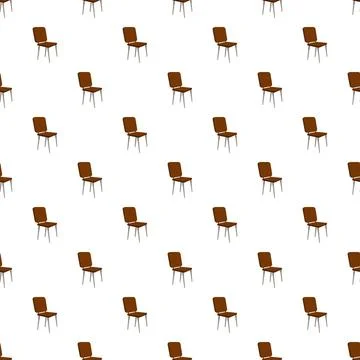 Repeating brown chairs forming seamless pattern background Stock Illustration