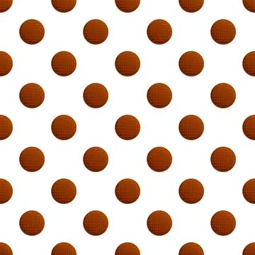 Repeating brown cookie pattern creating a sweet background Stock Illustration