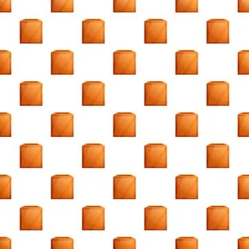 Repeating brown delivery box pattern on white background Stockillustratie