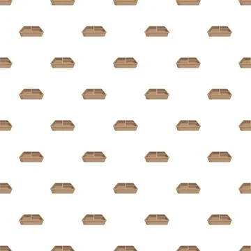 Repeating brown divided food boxes takeaway container pattern Stockillustratie