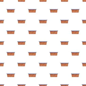 Repeating brown empty cartoon crate boxes pattern イラスト素材