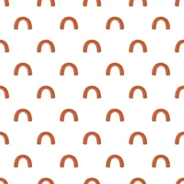 Repeating brown horseshoe shapes creating a seamless pattern Stock Illustration