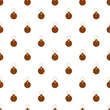 Repeating brown leather keychain pattern background design 库存插图
