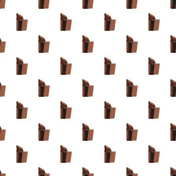 Repeating brown lipstick tubes creating cosmetic beauty pattern Stockillustratie