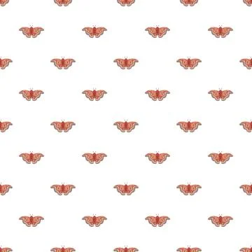 Repeating brown moth insect seamless pattern background Illustrazione stock