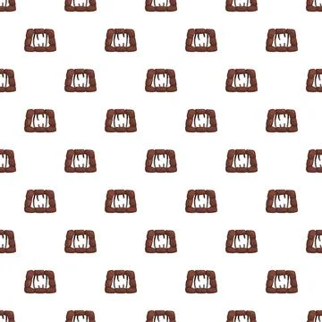 Repeating brown mythical creature pattern on white background 스톡 일러스트