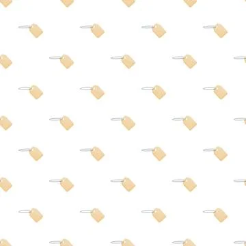Repeating brown price tag pattern on white background 스톡 일러스트