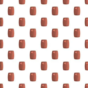 Repeating brown rolled textile pattern on white background 库存插图