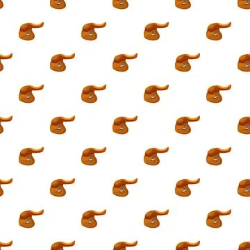 Repeating brown saddle pattern for equestrian sports Stock Illustration