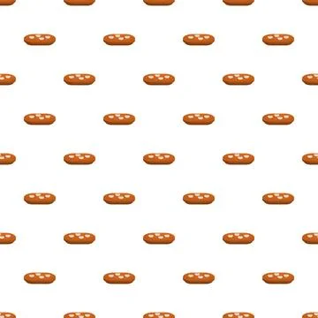 Repeating brown shapes with white circles pattern Illustrazione stock