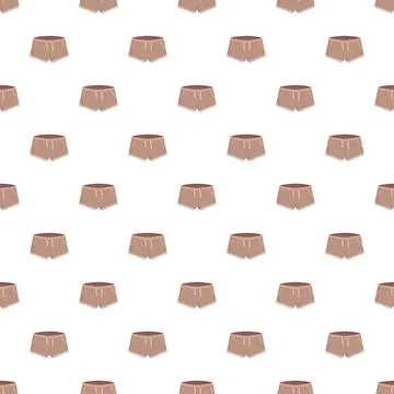 Repeating brown shorts creating seamless summer textile pattern Stock Illustration