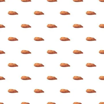 Repeating brown space rocks seamless pattern background Stock Illustration