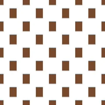 Repeating brown spiral notebooks creating a seamless pattern Stockillustratie