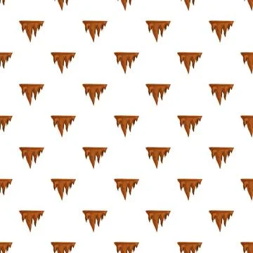 Repeating brown stalactite formation creating a seamless pattern Stock Illustration