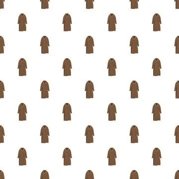 Repeating brown winter coat seamless pattern Stock Illustration