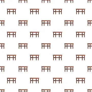 Repeating brown wooden table pattern on white background Illustrazione stock