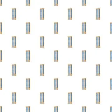 Repeating building pattern creating urban seamless background Ilustración de archivo