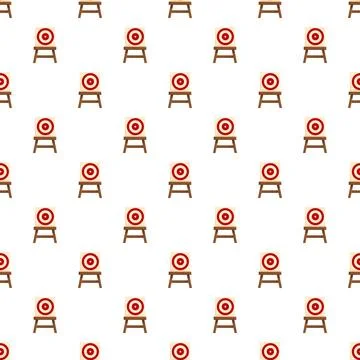 Repeating bullseye targets symbolizing aiming for success pattern Stock Illustration