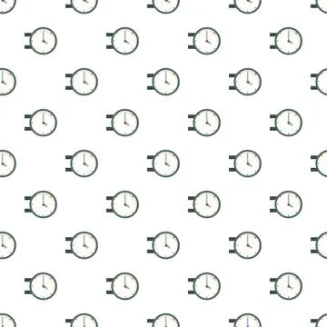 Repeating business clocks representing time management and punctuality Stock Illustration