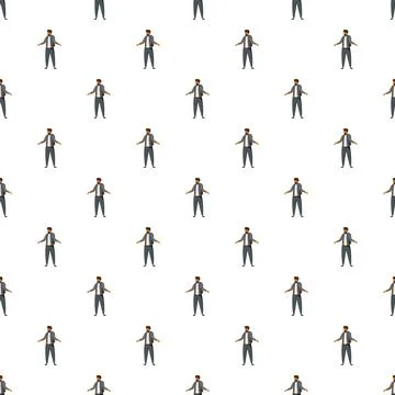 Repeating businessman or office worker seamless pattern Stock Illustration