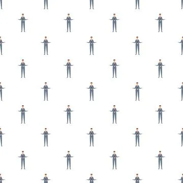 Repeating businessman pattern showing uniformity and conformity Stockillustratie