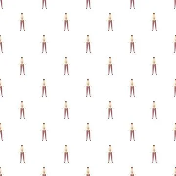 Repeating businessman pattern on white background Stock Illustration