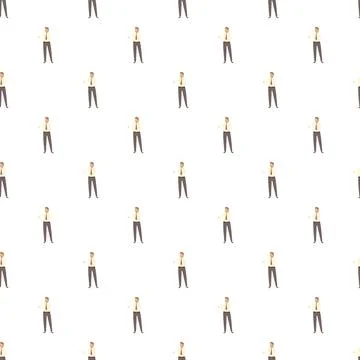 Repeating businessman pattern on white background Stock Illustration