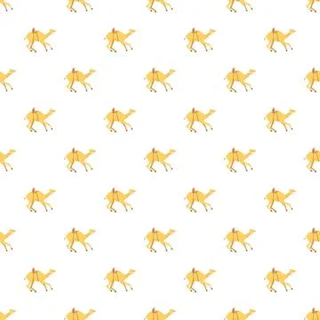 Repeating camel design creating a decorative background Stock Illustration