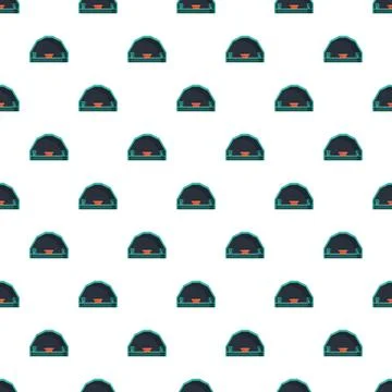 Repeating camping tent design creating a seamless background Stock Illustration