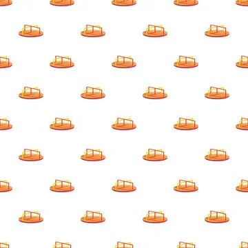 Repeating carousel merry go round game for children's playground Stock Illustration