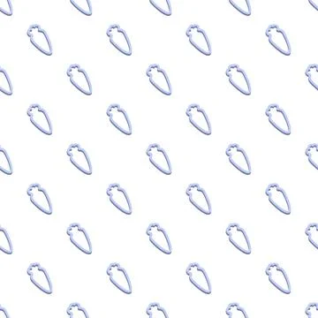 Repeating carrot outline pattern creating a seamless background Illustrazione stock