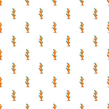 Repeating carrot plant elements creating seamless pattern Stock Illustration
