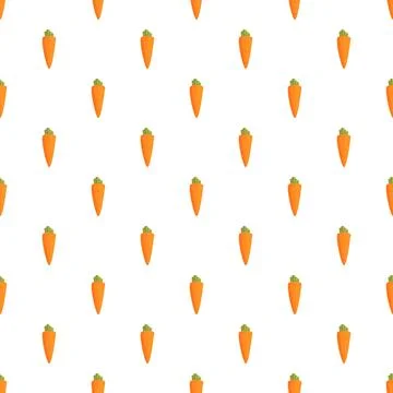 Repeating carrot vegetables forming a seamless pattern Stock Illustration