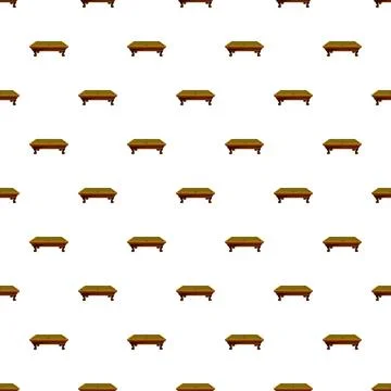 Repeating cartoon billiard table pattern background Illustrazione stock