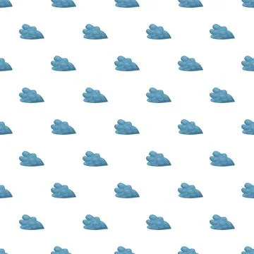 Repeating cartoon blue bush pattern creating seamless background Stockillustratie