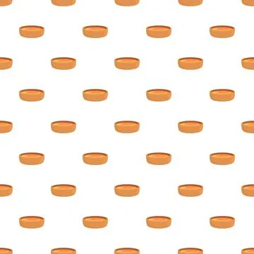 Repeating cartoon bowls pattern on white background 스톡 일러스트