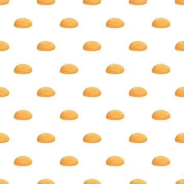 Repeating cartoon bread buns forming food pattern Illustrazione stock