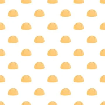 Repeating cartoon bread rolls seamless pattern background イラスト素材