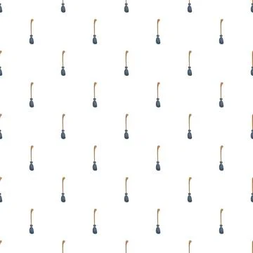 Repeating cartoon brooms creating a seamless halloween pattern Stock Illustration