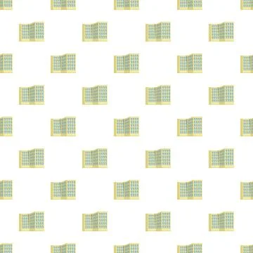 Repeating cartoon building pattern on white background 스톡 일러스트