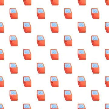 Repeating cartoon car door pattern with window Stock Illustration