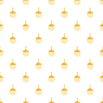 Repeating cartoon ceiling lamp light bulb pattern Stock Illustration