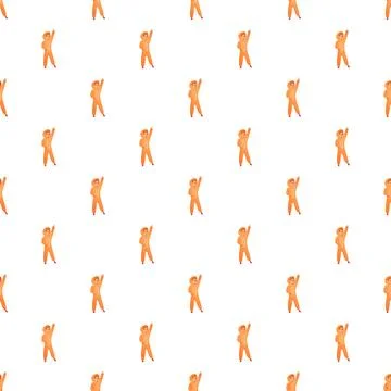 Repeating cartoon character pattern with pointing hand Illustrazione stock