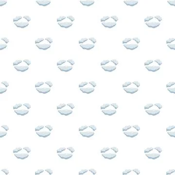 Repeating cartoon clouds forming a seamless background pattern Illustrazione stock