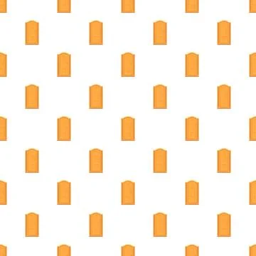 Repeating cartoon doors creating a seamless pattern background イラスト素材